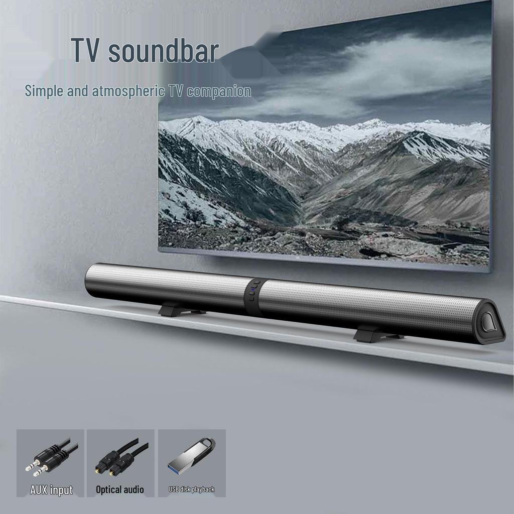 Bluetooth Detachable Home Theater Soundbar with Fiber Optic Connectivity for TV and E-commerce