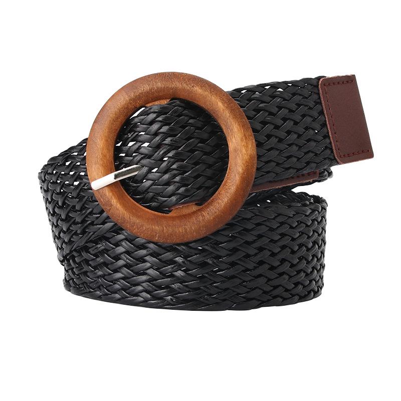 Women's Trendy European & American Woven Leather Belt - Versatile Dress & Pants Accessory