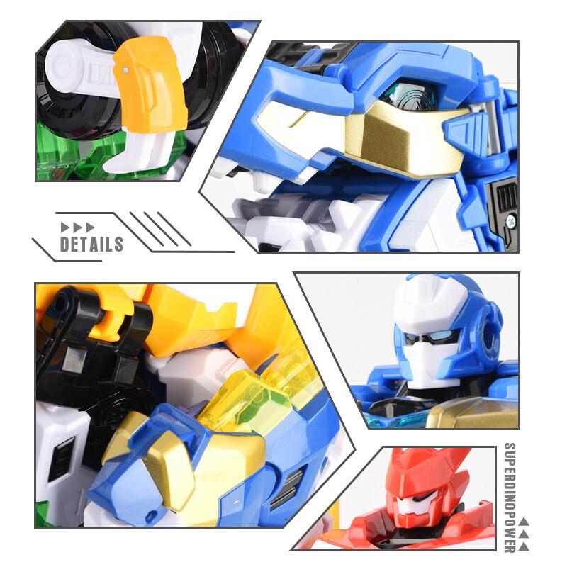5 IN 1 Mini Force 2 Super Gino Power Transformation Robot Toys Action Figures MiniForce X Deformation Dinosaur Mecha Toy