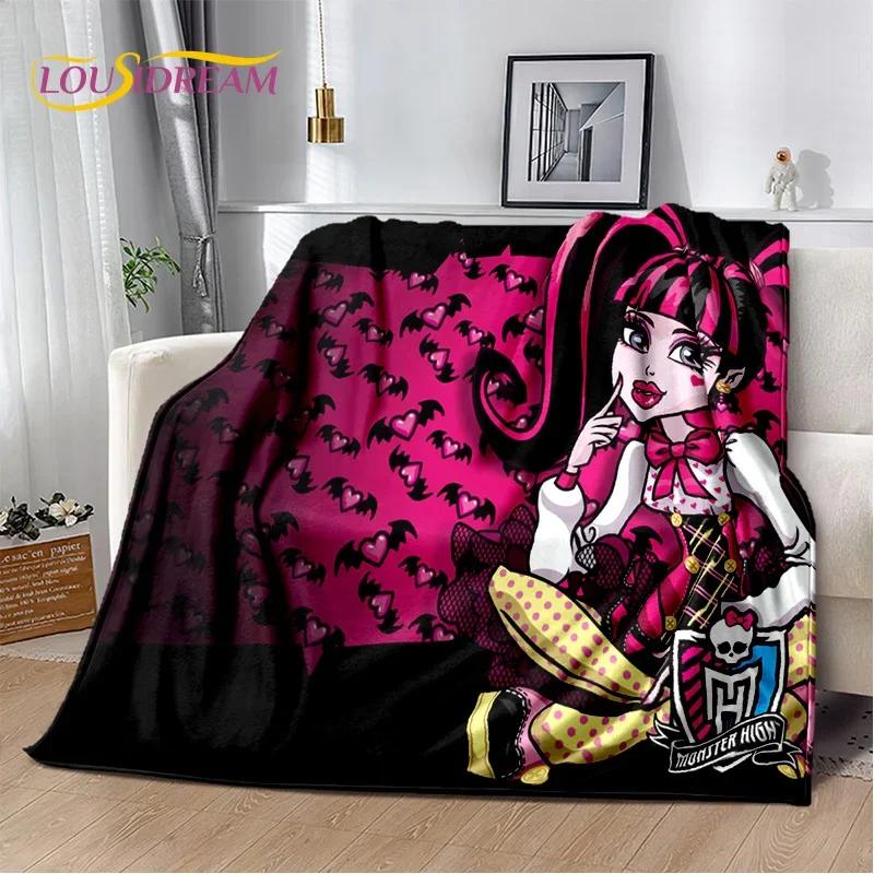 Cartoon Monster High Draculaura Wampir Miękkie Koce, Utrzymuj Ciepły Koc Wygodny Na Piknik Łóżka Sofa Dom Sypialnia Dzieci