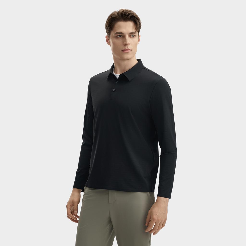 New FILA Polo Shirts Men's Jet Black F11M432205FBK