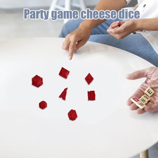 7Pcs/Set Cheese Dice D4/6/8/10/12/20 Multi-side Gaming Dice Adults Family Night Party Polyhedral Dice Board Game Essentials