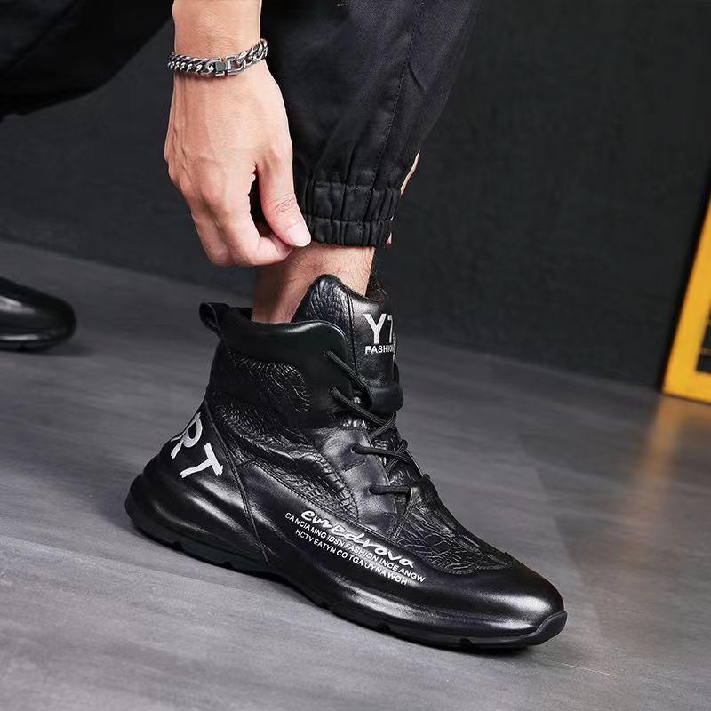 Fashion New Men's Shoes Thick soled Height Increasing Casual Shoes for Teenagers Wear resistant and Comfortable Sports Shoes sneakers