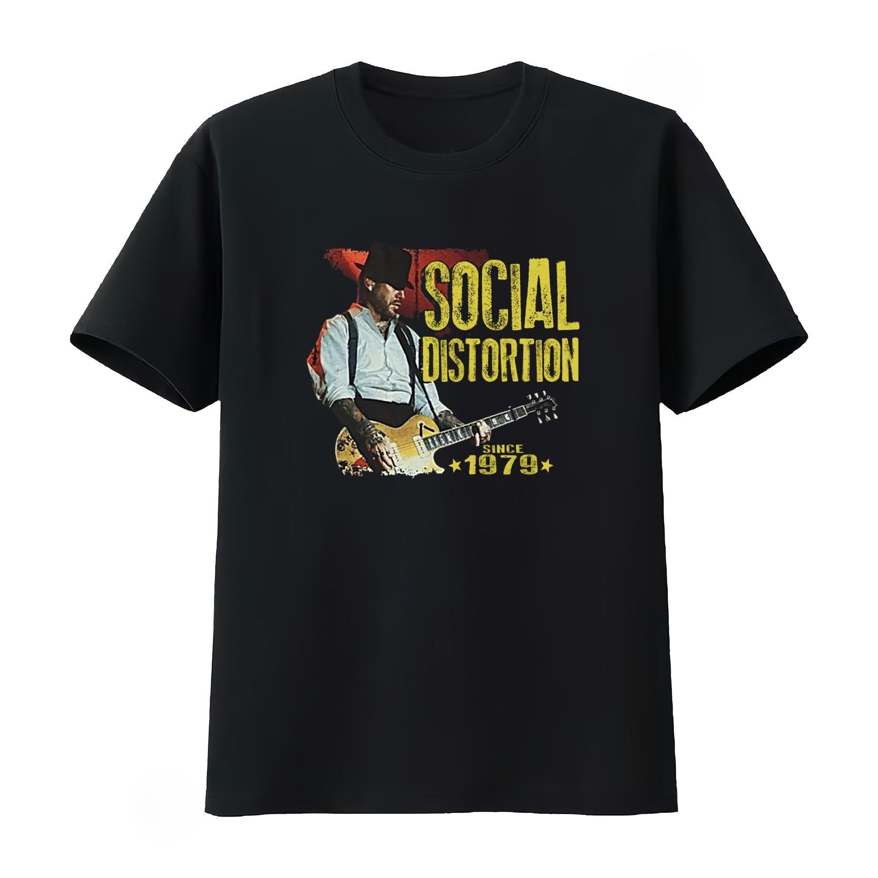 

Social Distortion Punk Rock Band Mike Ness Guitarist Style T Shirt Since 1979 Print Designer Unisexs Womens 2026 Summer T Shirt S