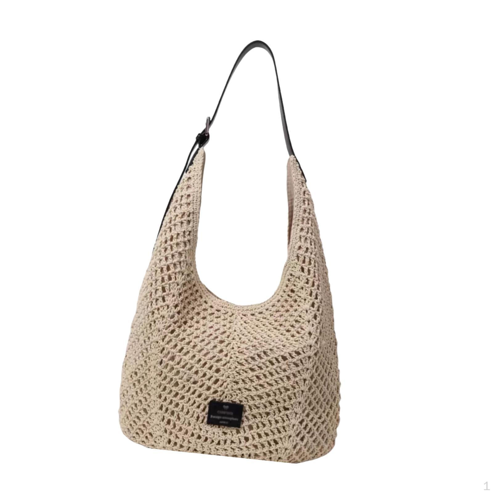 

Womens Woven Tote Bag Casual Shoulder for Travel Vacation Shopping Commuting