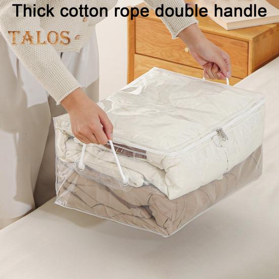 Torba do przechowywania kołder z podwójnymi zamkami błyskawicznymi Duża pojemność Przezroczysta konstrukcja Wodoodporna Łatwa do czyszczenia Wielokrotnego użytku Odporna na wilgoć torba do przechowywania