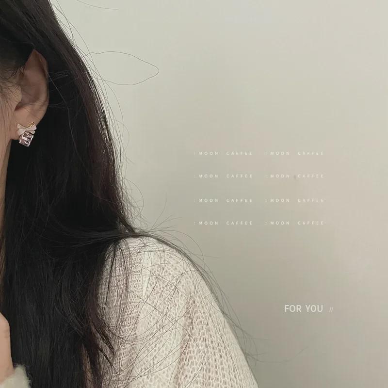 "Κομψά Ροζ Σκουλαρίκια Ζιργκόν με Φιόγκο - Ασήμι 925, Κομψά & Γλυκά για Γυναίκες"