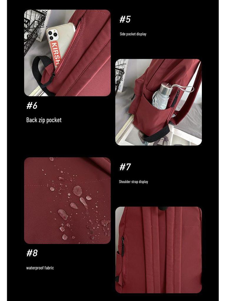 Studenten Campus Mode Rucksack - Große Kapazität, Einfarbig, Vielseitige Reise- & Umhängetasche