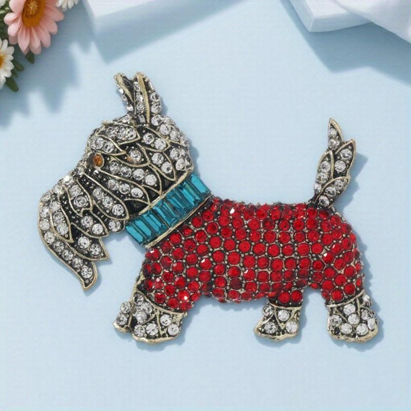 Kreative Tiere Süße Glänzende Brosche Süße Hundepins Brosche Retro Kleidung Accessoires