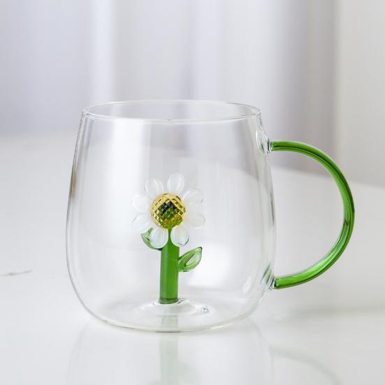 Handmade Glass Cup Animal Plant Shape Transparent Water Cup Cute Coffee Milk Drink Cup