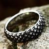 Retro Domineering Dragon Scale Ring for Men, European and American Simple Punk Ring, Fashionable and Versatile