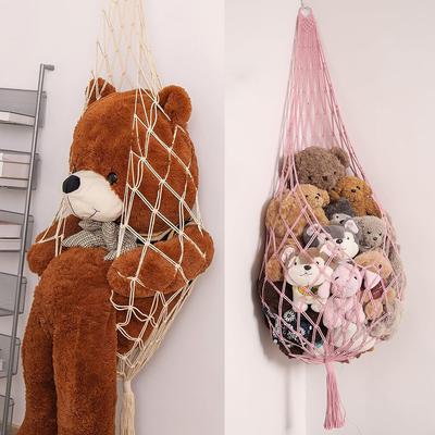 Stuffed Animals Storage Hammock Large Handmade Toy Organizer Artisan Made Net Wall Mounted Storage Net Plush Toy Organizer