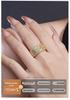 European Hip Hop Sterling Silver Men's Moissanite Rotatable Ring, Gold-Plated Trendsetter Fashion.