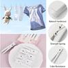 50Pcs White Wooden Clothesp, 2.9 inch Clothes P for Crafts, Natural Laundry Hanging Clips, DIY Cheer Pin