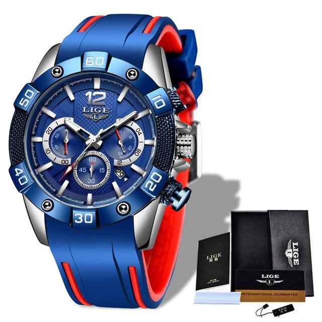 

Watch Men Sport Quartz Wristwatch Chronograph Military Mens Watches Luminous Date Clock Watch for Men Relogio Masculino+Box