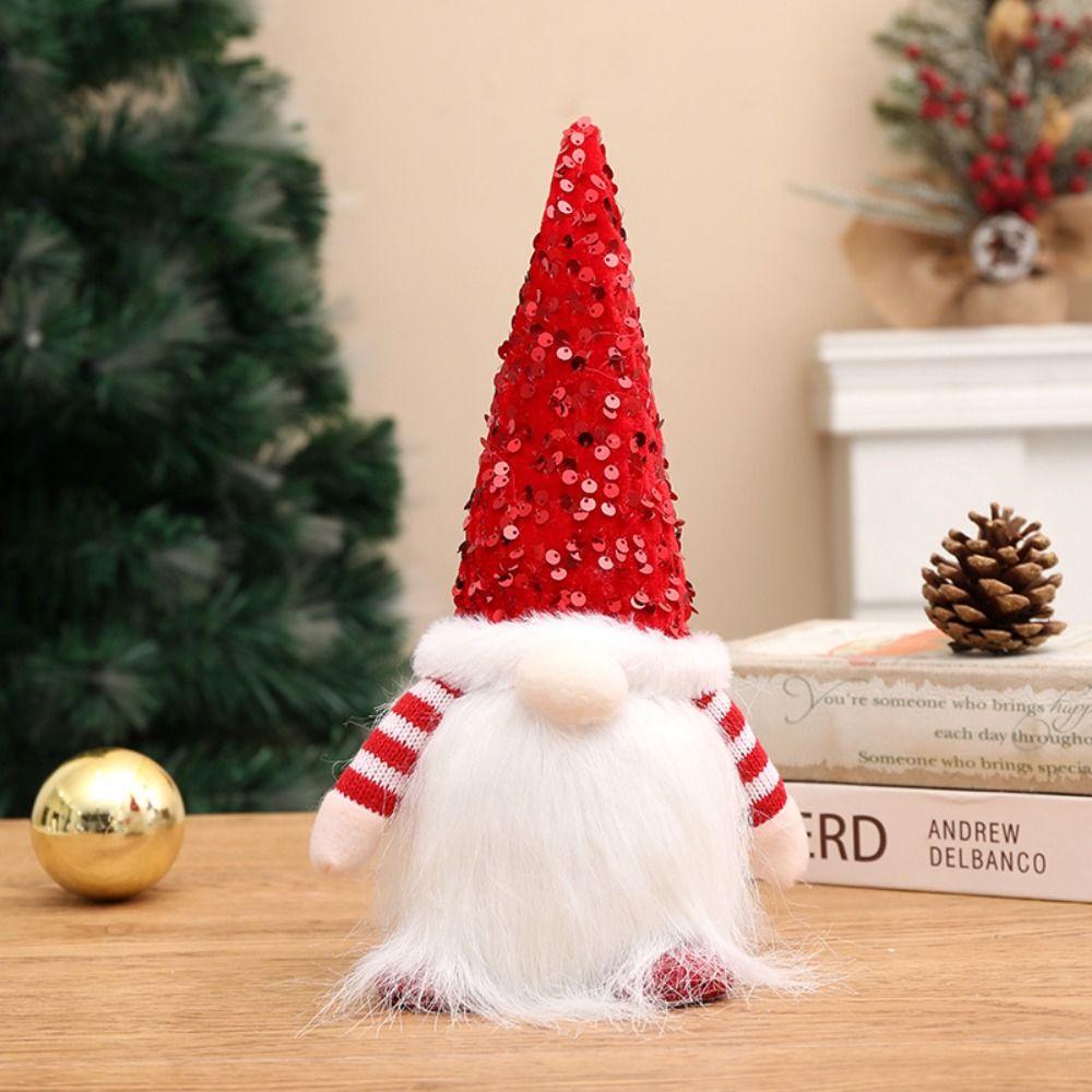 with LED Lights Glowing Faceless Doll Ornament Luminous Christmas Gnomes Toys  New Year Gift