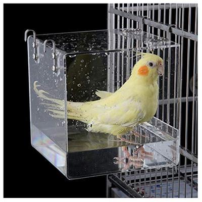 Acrylic Bird Bathing Container, Acrylic Cage Case, Bath Container, Nest Box, Titmouse, Bird Bath Container, Parrot, Bird Bathtub, Parrot Bird Bath Cag