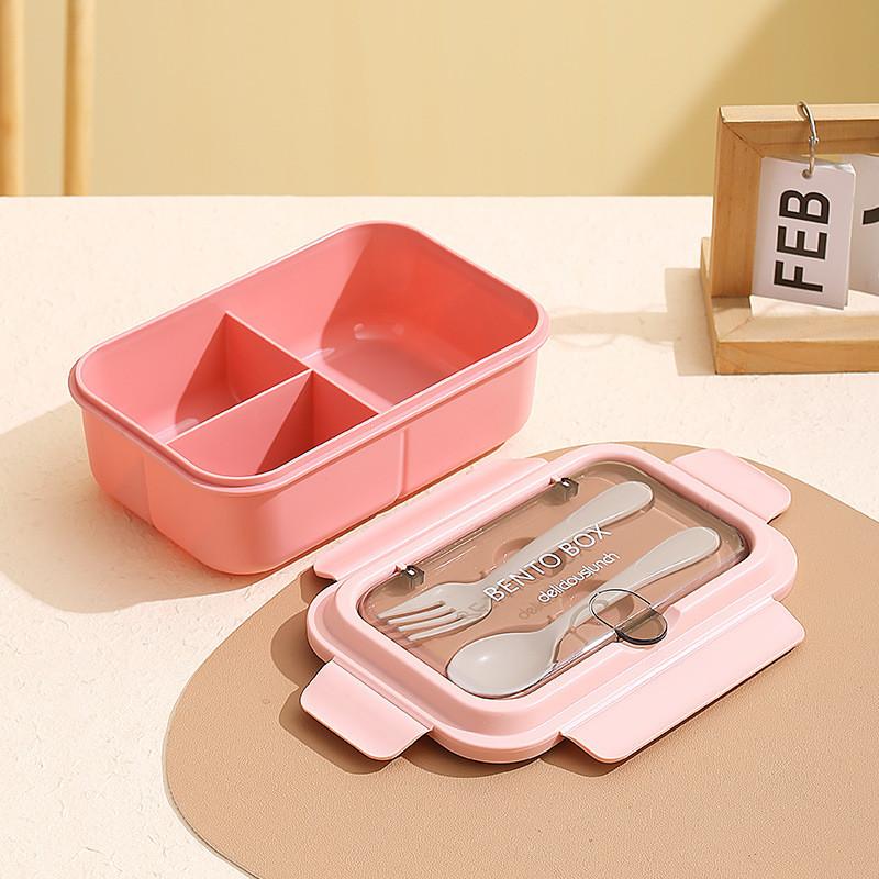 Stainless Steel Student Lunch Box With Divided Food Compartments For Office And School Use