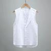 Elegant Fashion Harajuku Slim Fit Male Clothes Loose Casual All Match Tshirts Solid Hollow Out Cotton Linen Sleeveless Tank Tops