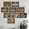 Vintage Metallwandschild Fast Food Dekoration Retro Diner Bar Schild für Küche Bar Café