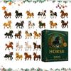 2D Flat Acrylic Horse Advent Calendar 2025 Christmas Countdown Calendars With 24 Unique Horses Figurines For Home Decor