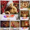 Customizable Christmas Backdrop Nordic-style Cross-border E-commerce Fireplace Tapestry Home Decor Photo Prop Hanging Cloth