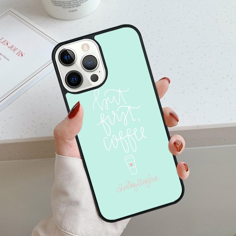 Frist But Coffee Pattern Phone Case For iPhone 17 Air 11 12 13 14 15 16 Pro Max Cover For iPhone 17 Air Max Plus Coque Shell