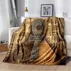 Egypt Ankh Blanket Eye of Horus Throw Blanket Symbol Soft Cover Lightweight Warm Blankets for Bedroom Sofa Bedding Souvenir Gift
