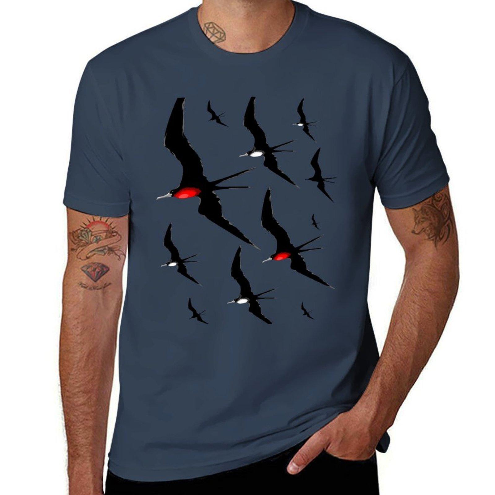 Frigate Birds Majestic Flight TShirt Abstract Pattern Print Top S