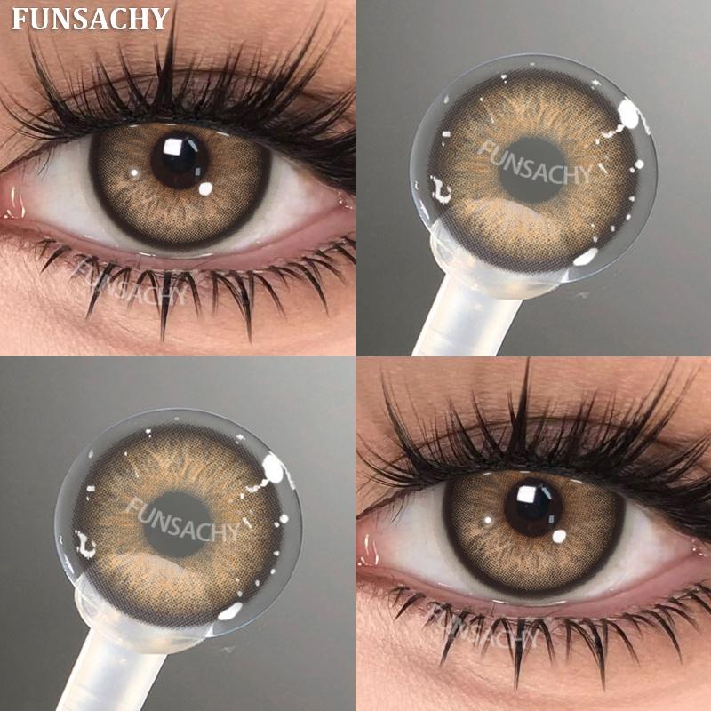 FUNSACHY 1 para Modny Makijaż Piękno Soczewki Kontaktowe Miękkie Roczne Niebieskie Zielone Kontakty Kolorowe Soczewki Kolorowe Miękkie Soczewki Źrenice