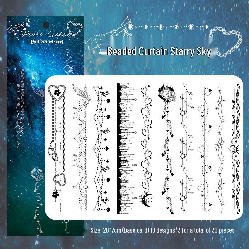Firefly PET Journal Laser Stickers - Salt Style Guka Border & Collage Decoration