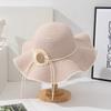 Khaki Summer Shade Straw Hat Women's Fashion Sunscreen Hat Outdoor Seaside Beach Hat Foldable Sun Hat