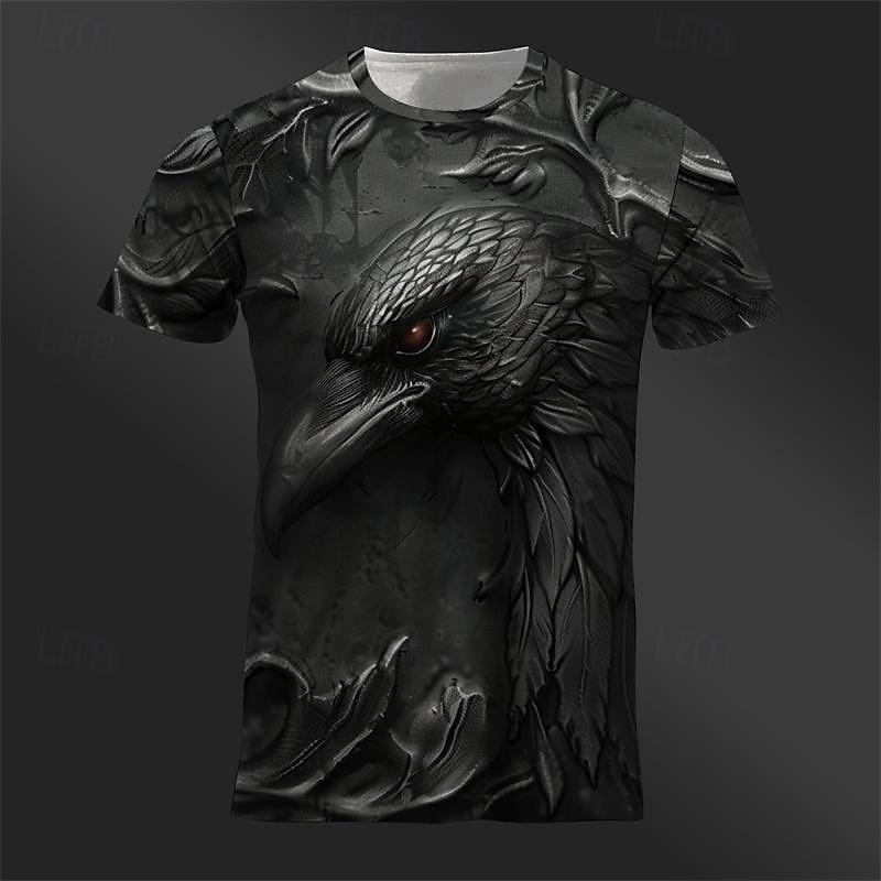 Men's T-Shirts Retro Animal Street 3d Print Short Sleeves Vintage Top T Shirt For Men Clothing Oversized Shirt Tee Summer T-Shirts Men’s