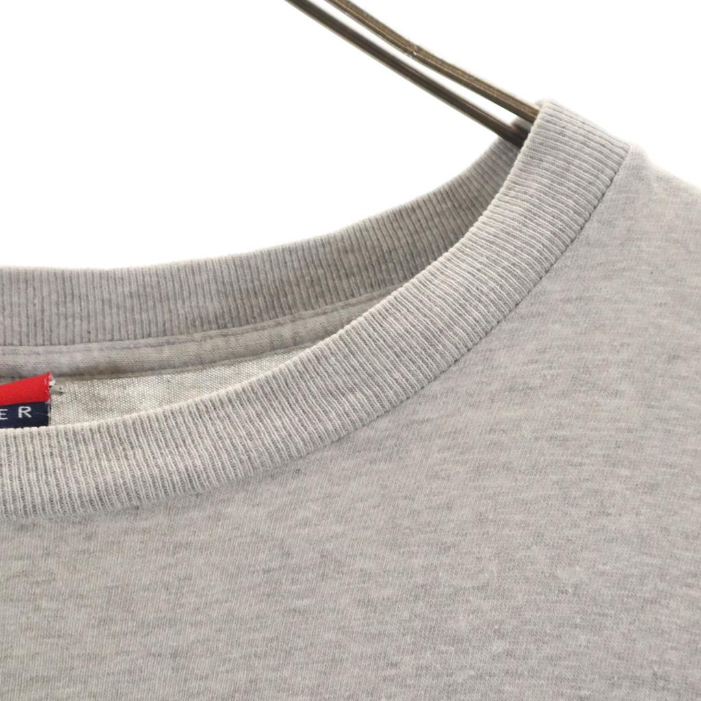 Tommy Hilfiger 90er Jahre Made in USA Old Backprint Kurzarm T-Shirt L grau Herren Gebraucht