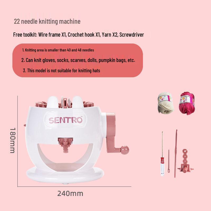 Hand-Cranked Kids Knitting Loom for Socks, Scarves, and Sweaters - Home & Kindergarten Toy