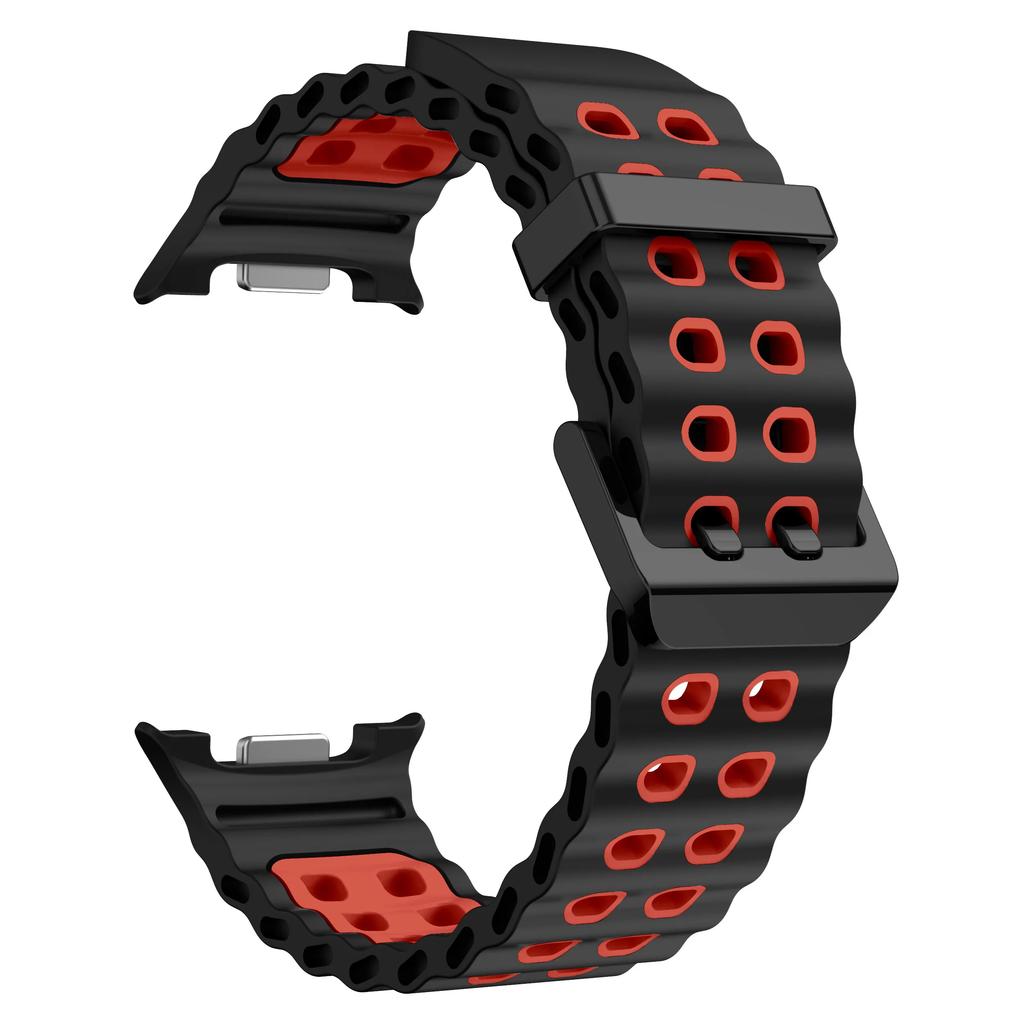 For Samsung Galaxy Watch 8 Strap 40mm 44mm Two color Sport silicone Marine belt Bracelet correa Galaxy Watch 8 classic 46mm band