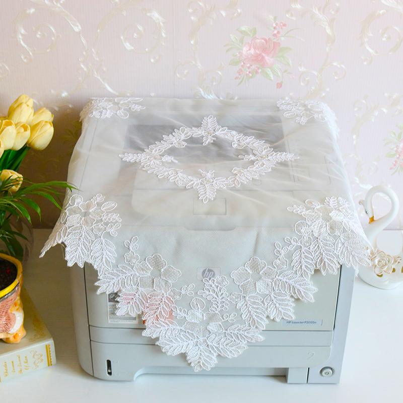 

European Lace Fabric Water Soluble Embroidery Square 57cm Tablecloth Balcony Round Table Mat Multipurpose Dust Cover Cloth 57x57cm белый