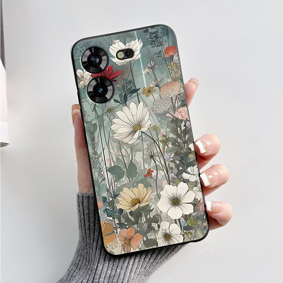 For Tecno Pova 5 Case LH7n Silicone Phone Case Stylish Pattern Slim Soft Black Funda Cover For Tecno Pova 5 4G 2023 Pova5 Capa