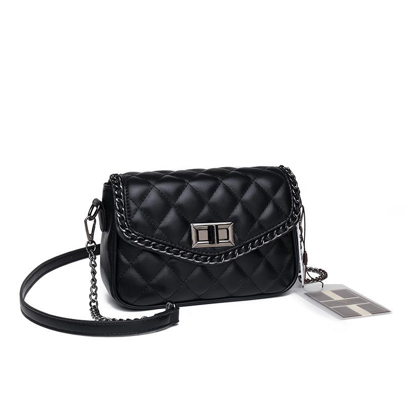 New Bag Women's Texture Versatile Diamond Chain Bag Simple Fashion Niche Shoulder Messenger Bag