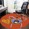 1pc Heart Cat Office Round Area Rug,  Mat Suitable For Office, Under Office Chairs Bedroom Living Room Home Decor, Room Deco