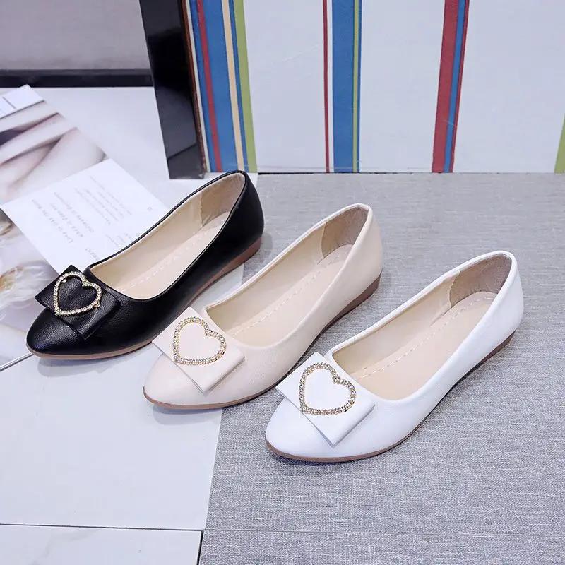 Fashion Pointed Toe Rhinestone Woman Flats Diamond Office with Crystals Shoes for Women Cheap Liquidation Popular Luxury Brand On Sale