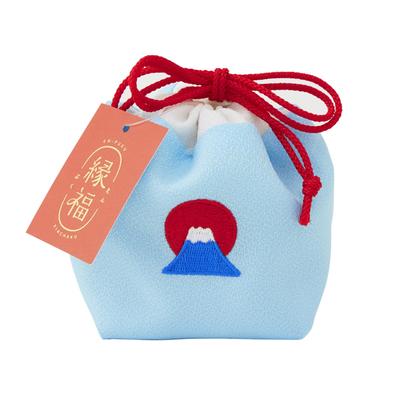 JIKAN STYLE Enfuku Drawstring Made In with a Lucky Perfect for Small or 9cm X 9cm X 61338 Bag, Japan, Japanese-style Design, Items, Makeup, Gifts,