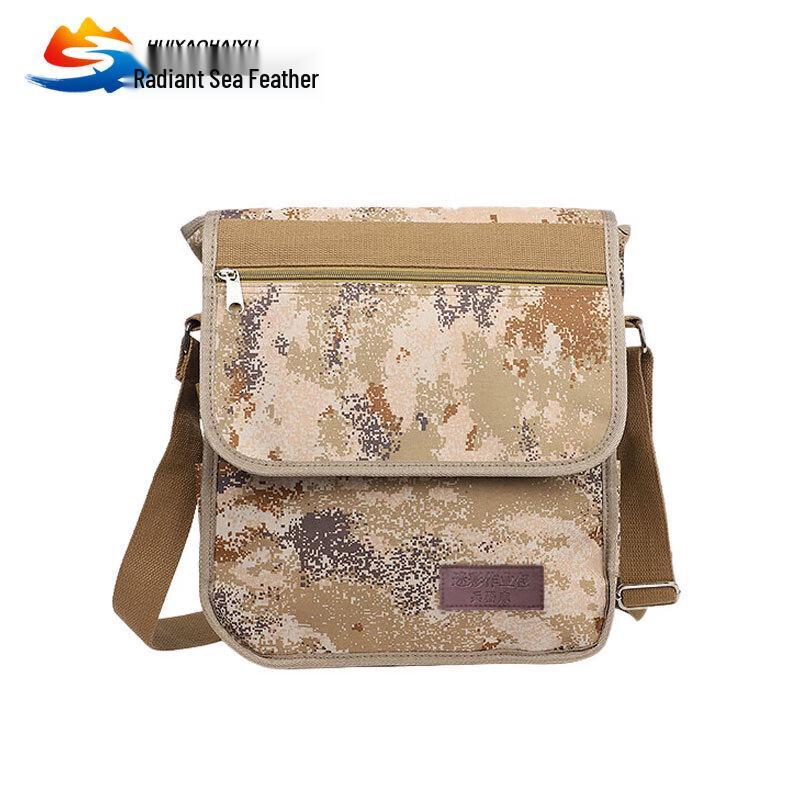Shining Sea Feather Camouflage Crossbody Bag