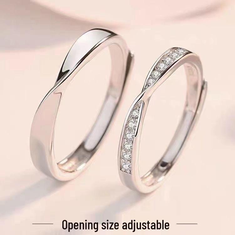 Adjustable Mobius Strip Couple Rings – Elegant Gift for Men, Women, Students on Valentine's Day