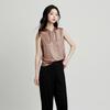 [New Chinese Style Pankou] New 92 Mulberry Silk Elegant Wrinkled Tank Top Women's Versatile Mulberry Silk Shirt T-shirt