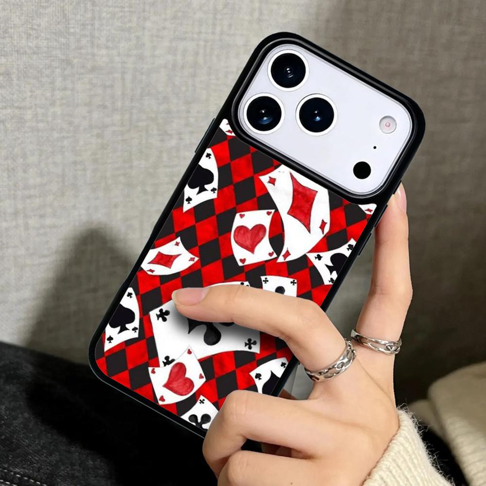 Capa Case for iPhone 17 Air 16 Pro Max 15 Plus 11 13 Mini 14 12 Back Phone Cover Poker Playing Card