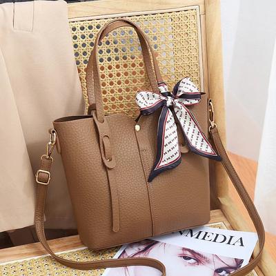 New Lychee Pattern Women's Bag Simple Handbag Texture Messenger Bag Atmospheric Bag 2025