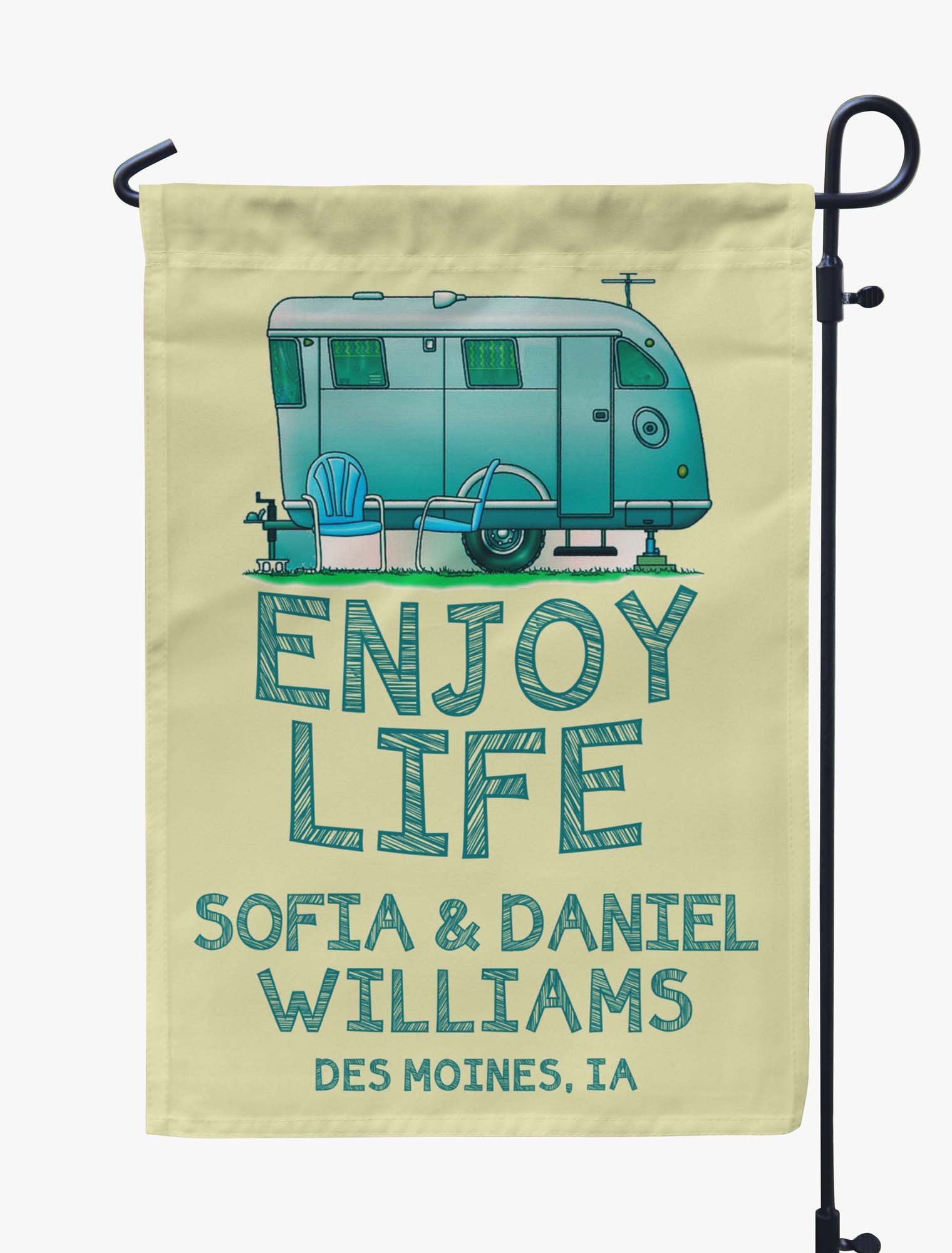 

Printtoo Tan Enjoy Life Big Travel Trailer CampingA FlagsA For Campers Personalized Double SidedA Flag Outdoor Decor Sign 12.5 x 18 Inches дубильная кора