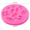 Tema Chá de Bebê Mini Bolo Molde de Fondant Conjunto de Moldes de Silicone para Doces Bolo de Doce