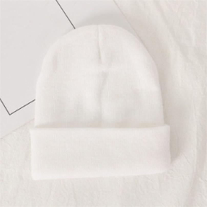 High Quality Exquisite Autumn and Winter Unisex All-match Pure Color Simple Style Adjustable Warm Knitted Hat